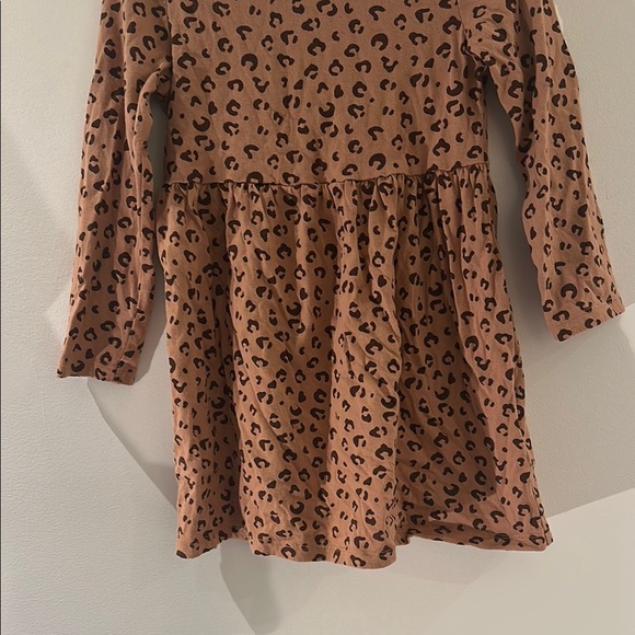 Cat & Jack Brown Ruffled Long Sleeve Sundress - Picture 3 of 4